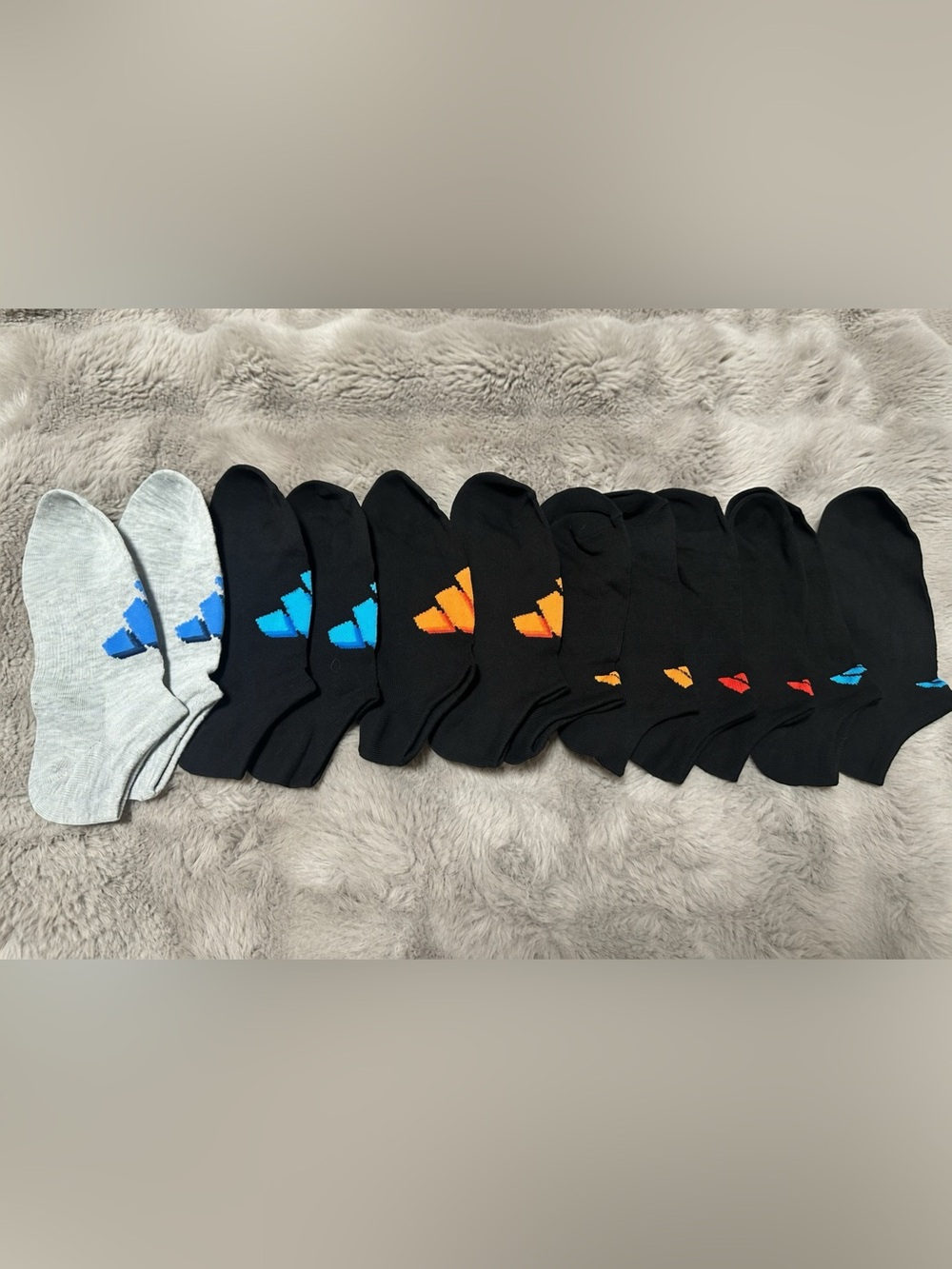 Adidas Unisex Athletic No-Show Socks, 6 Pairs, Size L